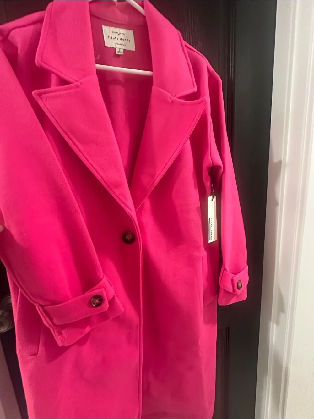 kate spade Pink Wool-Blend Long Coat